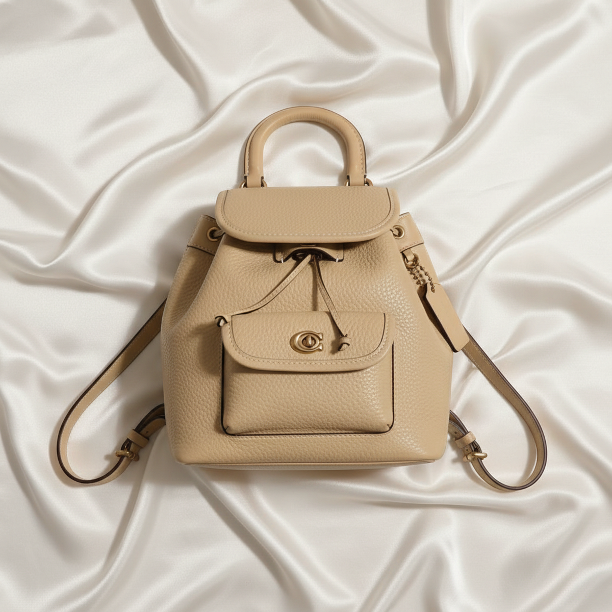 PRE-OWNED Coach Leah · Leather Backpack