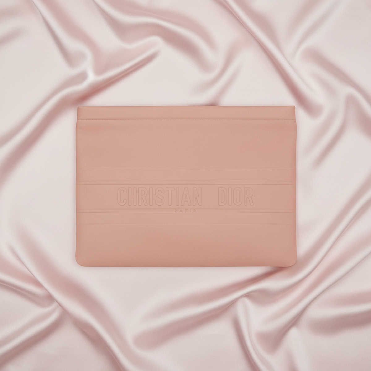 PRE-OWNED Christian Dior Striped Logo Pouch