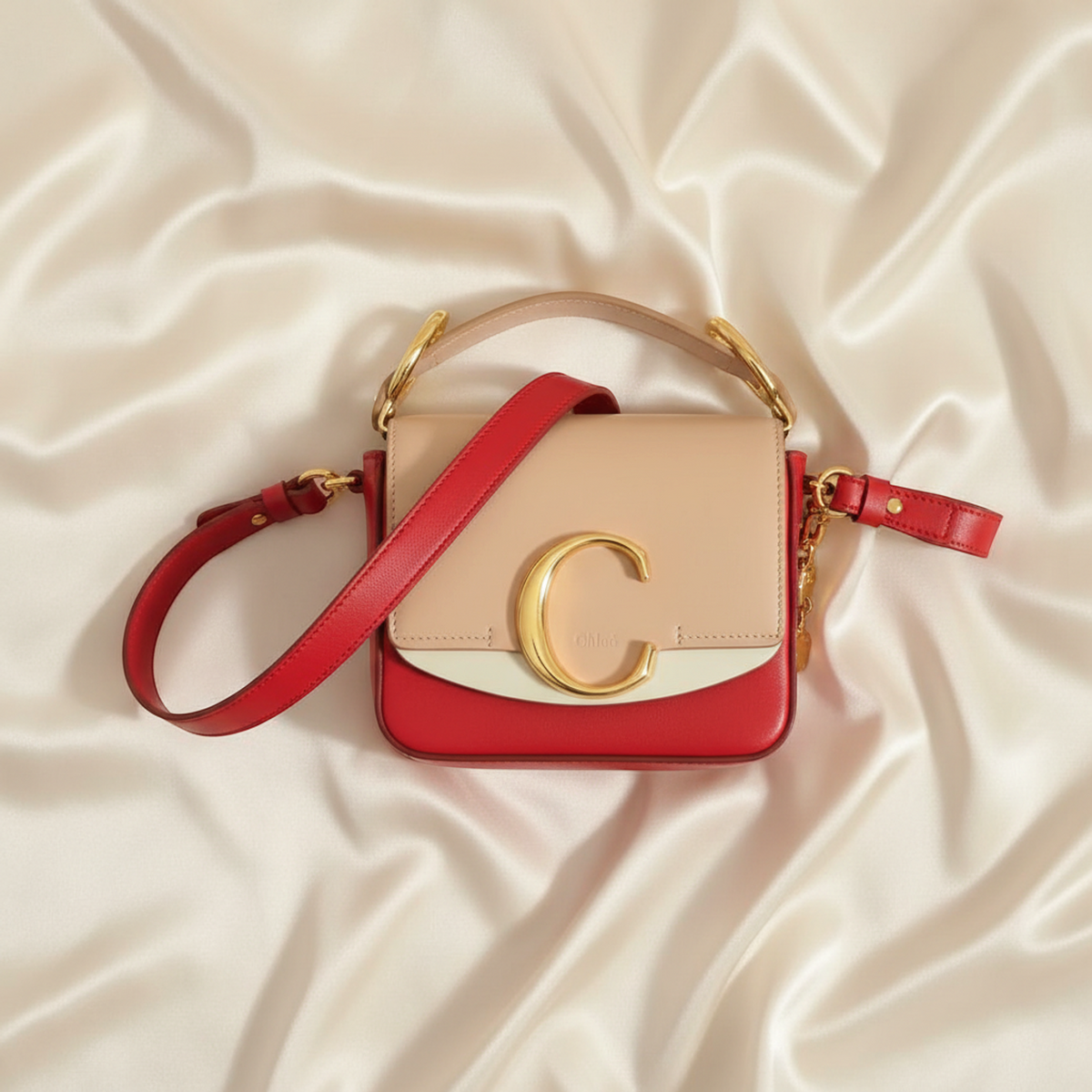 PRE-OWNED Chloé C Mini · Leather Shoulder Bag