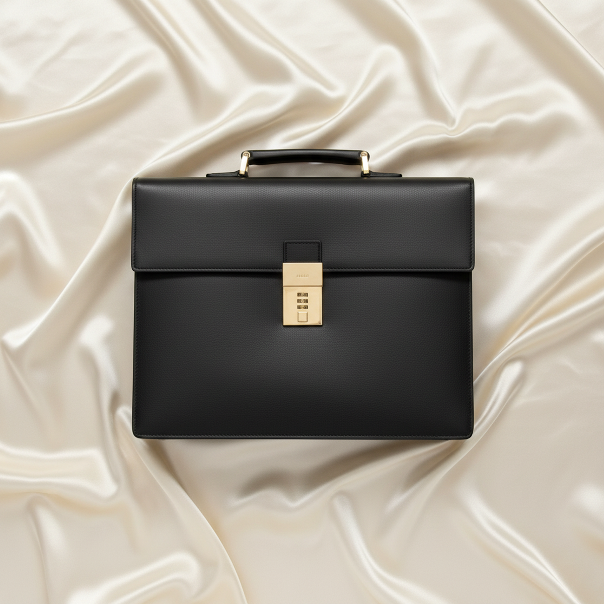 PRE-OWNED Gucci Leather Briefcase · Dial Lock