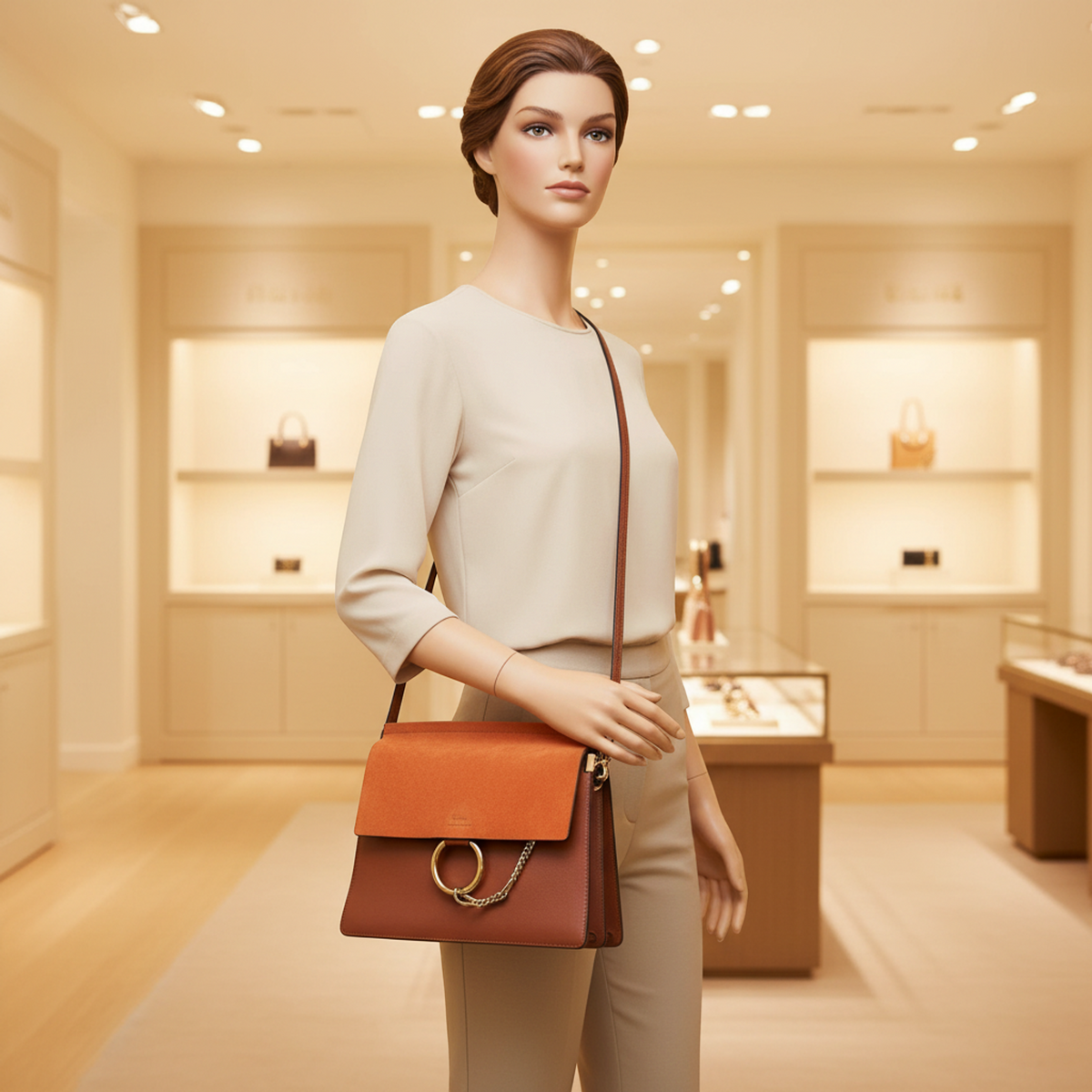 PRE-OWNED Chloé Faye · Suede & Leather