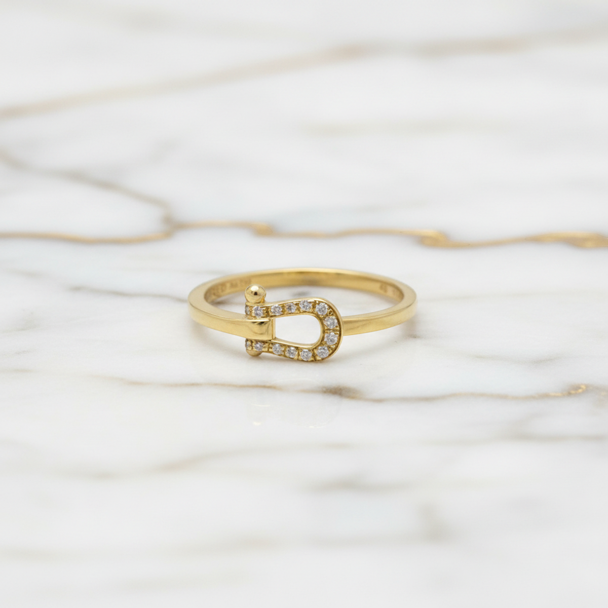 PRE-OWNED Fred Force 10 Mini · Diamond · 18K Yellow Gold Size 5