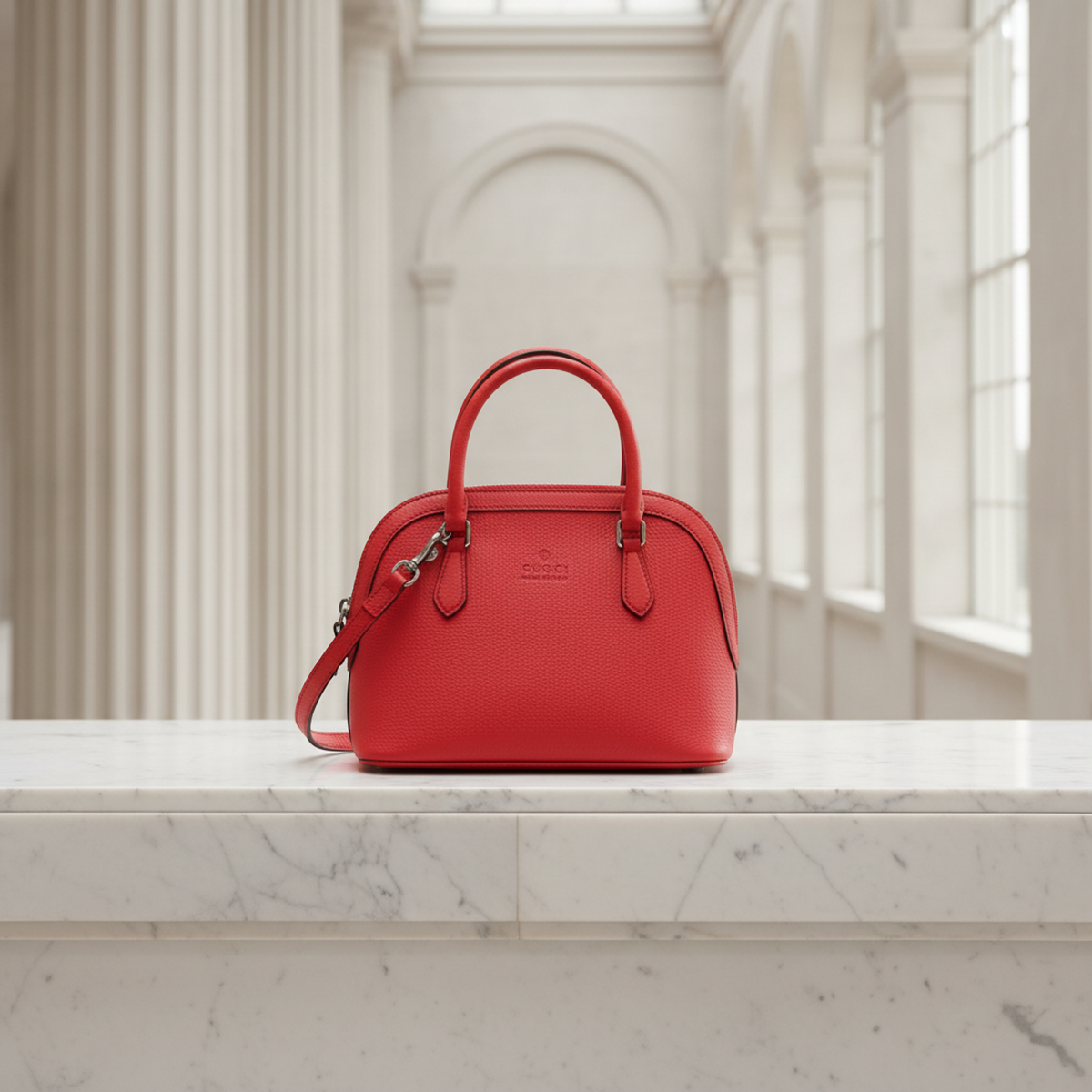 PRE-OWNED Gucci · Leather Shoulder Bag · Zipper