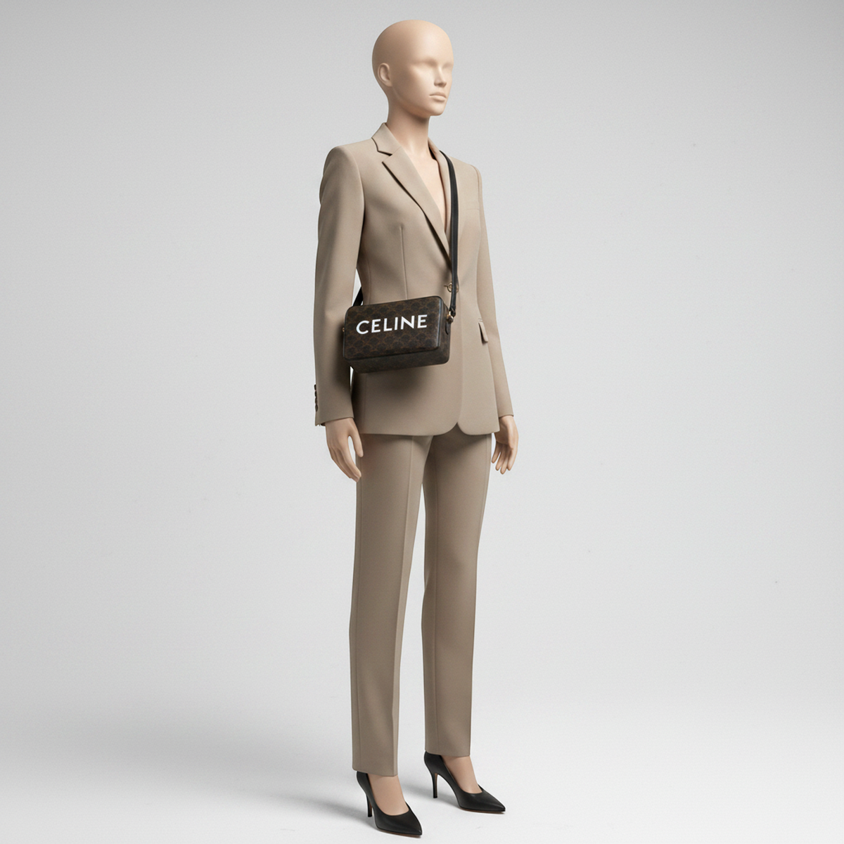 PRE-OWNED Celine Triomphe Medium · Coated Canvas