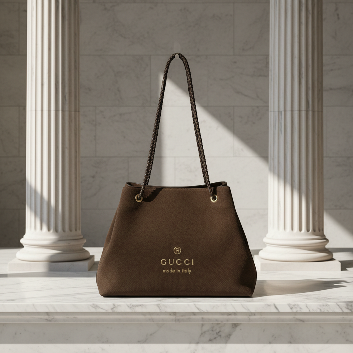 PRE-OWNED Gucci Nubuck Leather Tote