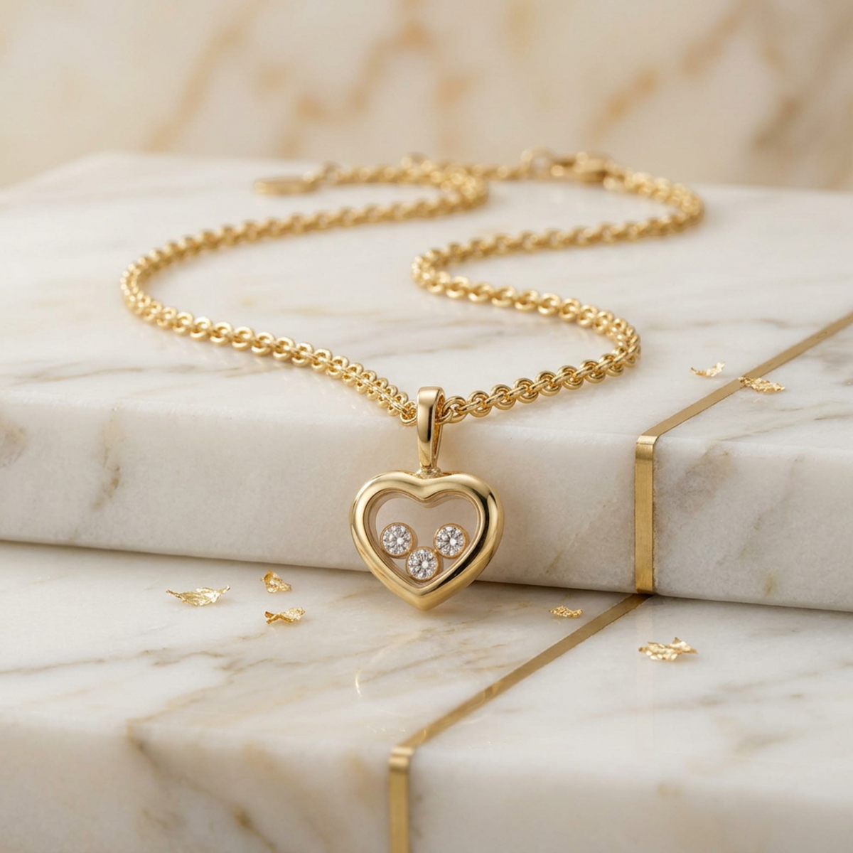 PRE-OWNED Chopard Happy Diamonds · 18K Yellow Gold