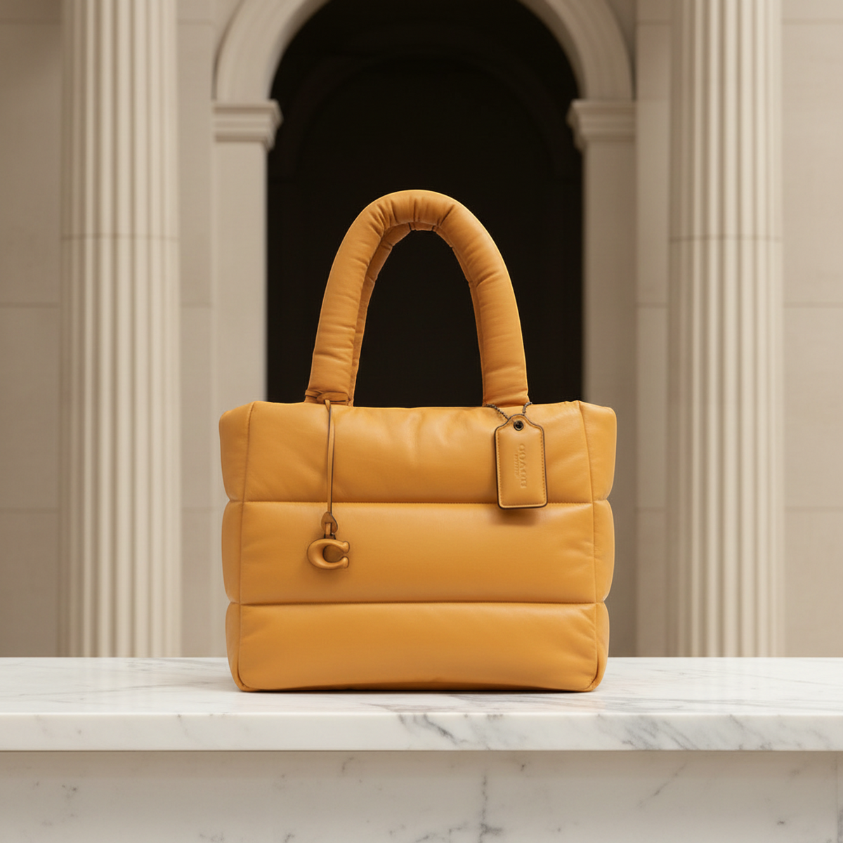 PRE-OWNED Coach Pillow Tote · Leather