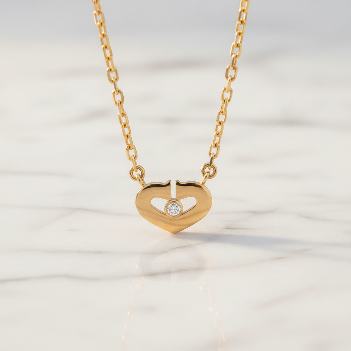 PRE-OWNED Cartier C Heart · Diamond · Rose Gold
