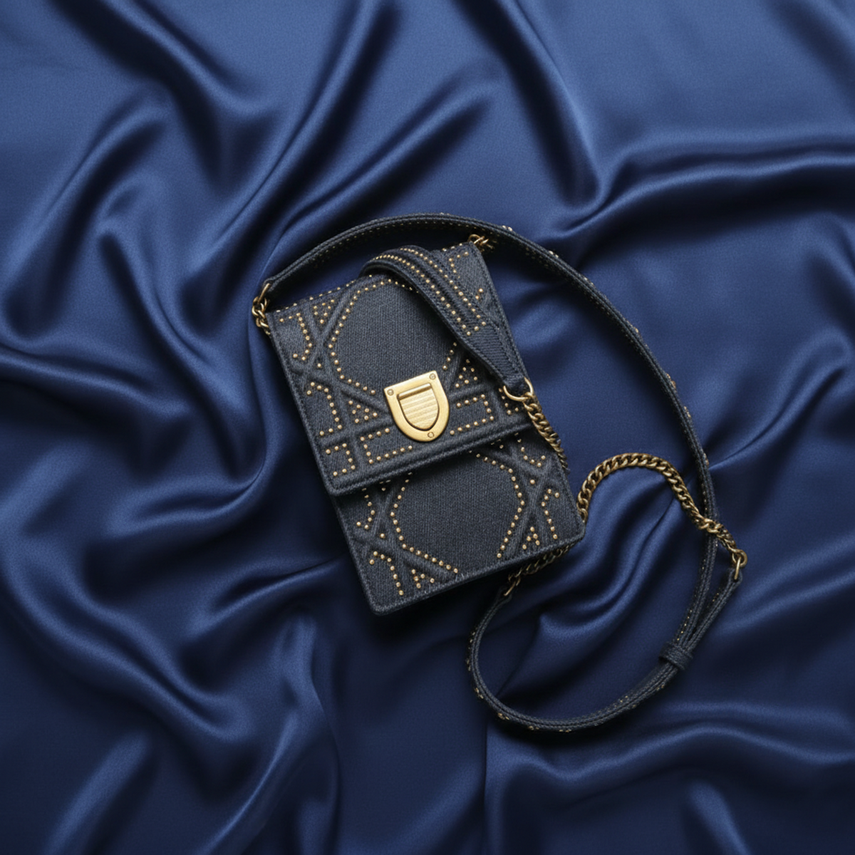 PRE-OWNED Christian Dior Diorama · Studded Denim