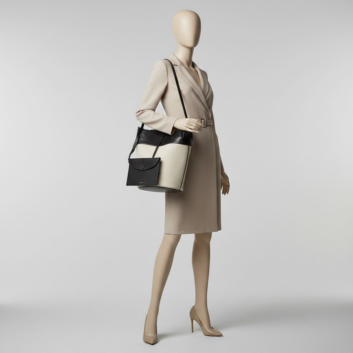 PRE-OWNED Burberry Large Bucket · Canvas & Leather