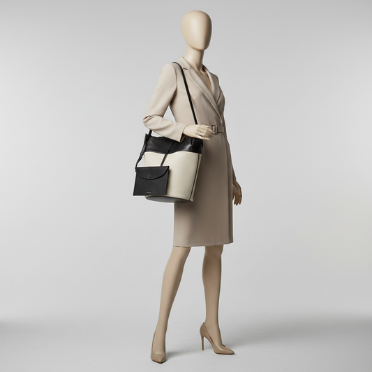 PRE-OWNED Burberry Large Bucket · Canvas & Leather