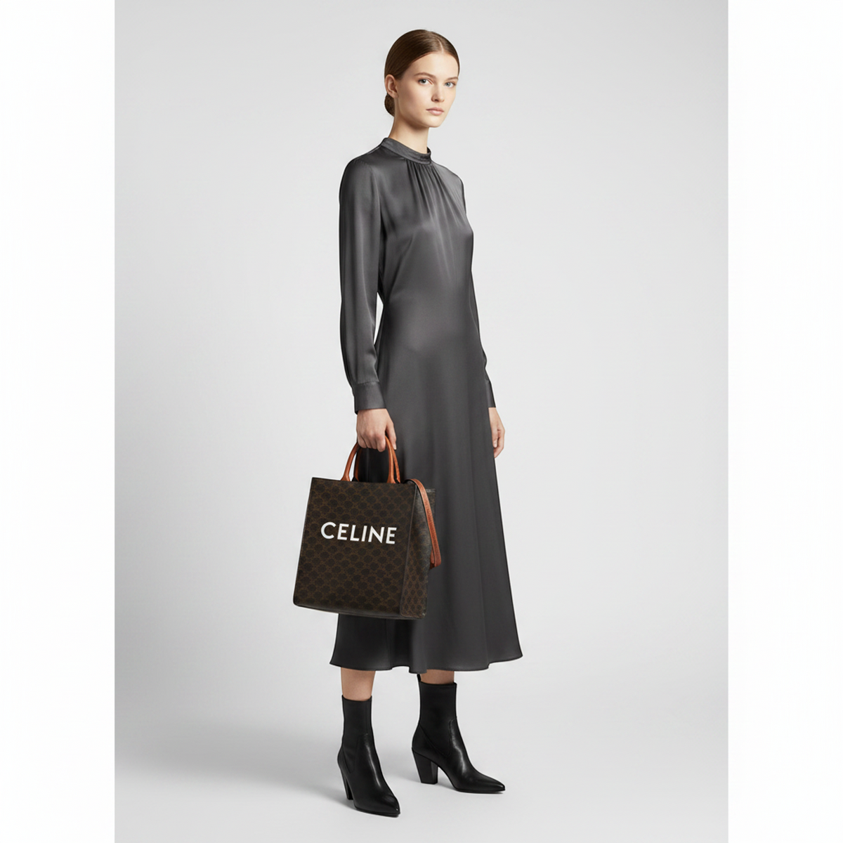 PRE-OWNED Celine Vertical Cabas Triomphe