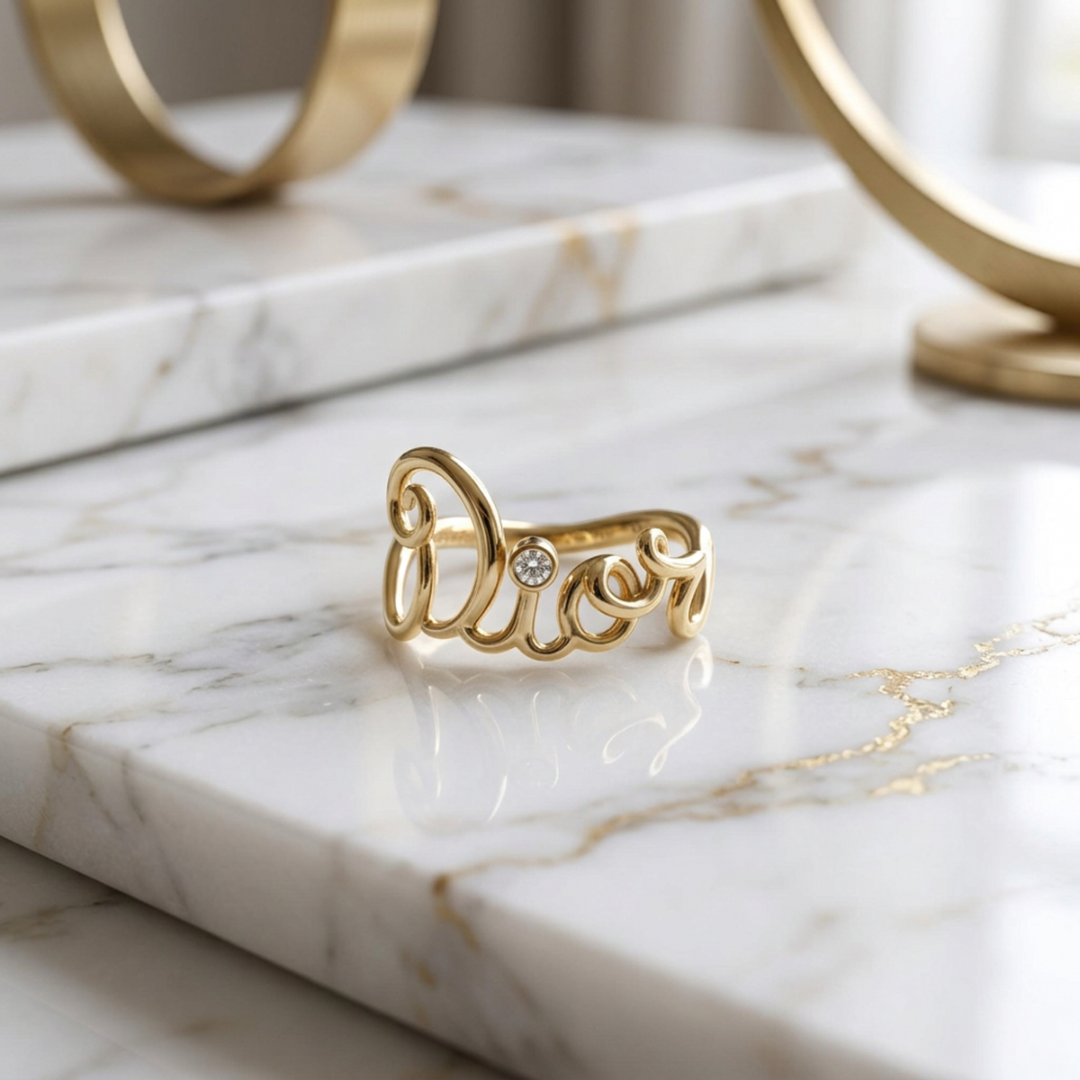 PRE-OWNED Christian Dior Dioramour · Diamond · 18K Gold Size 5.25