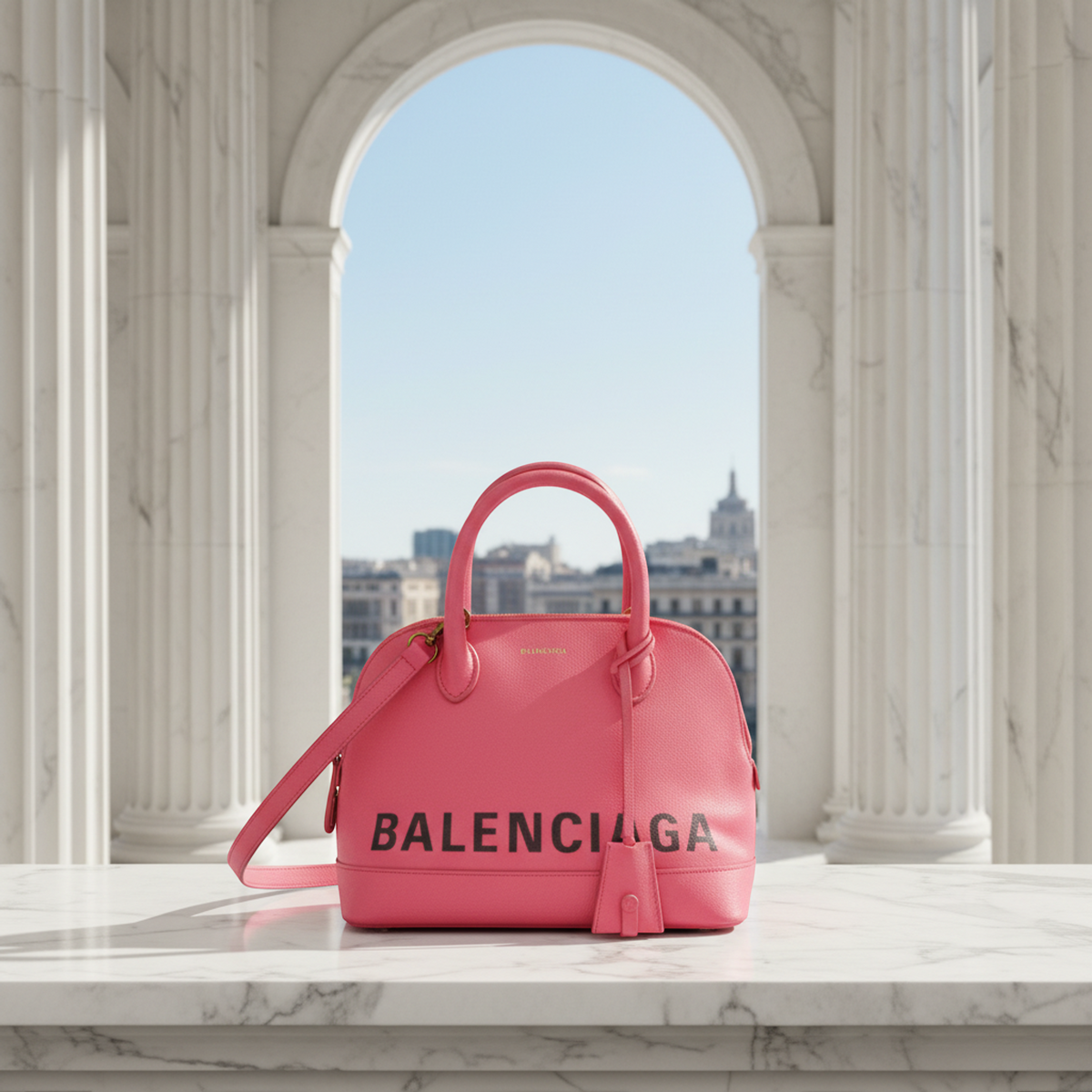 PRE-OWNED Balenciaga Ville Top Handle S · Leather