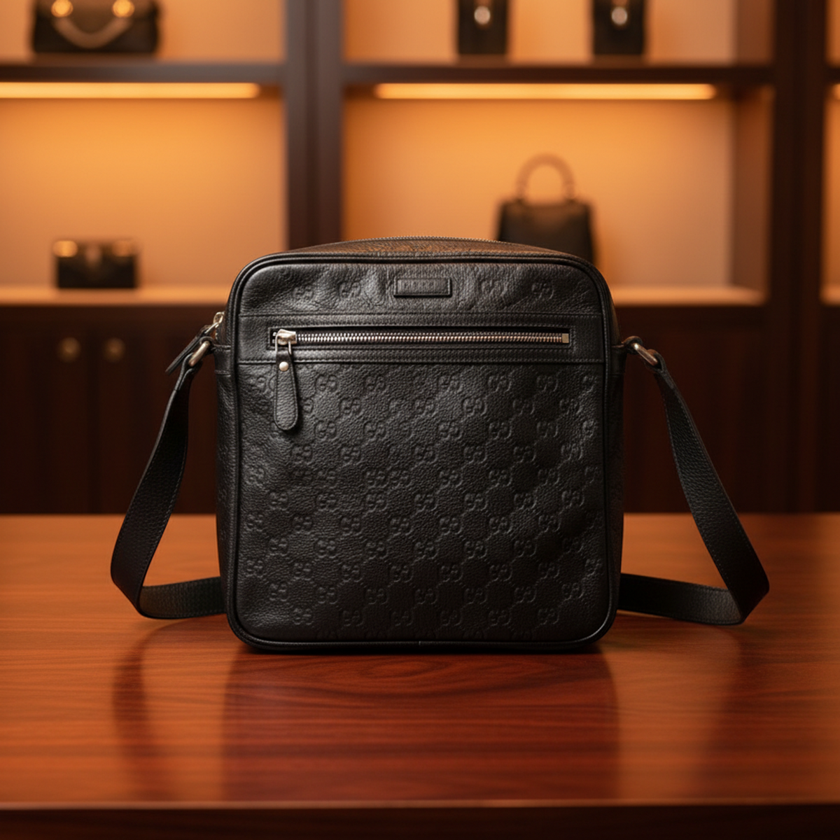 PRE-OWNED Gucci Guccissima · Embossed Leather