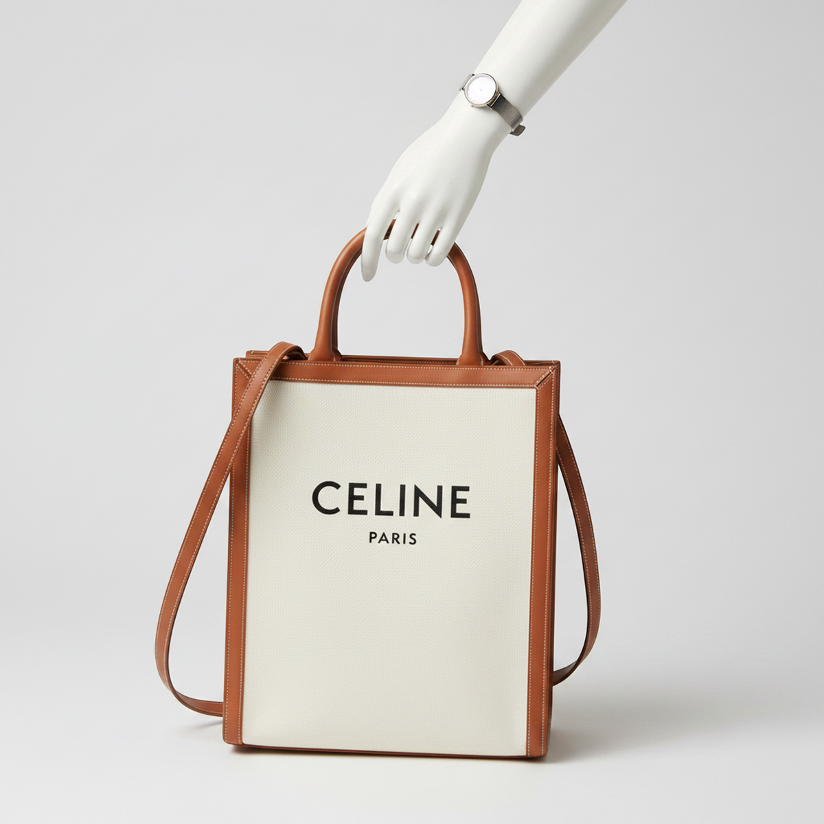 PRE-OWNED Celine Small Vertical Cabas · Canvas