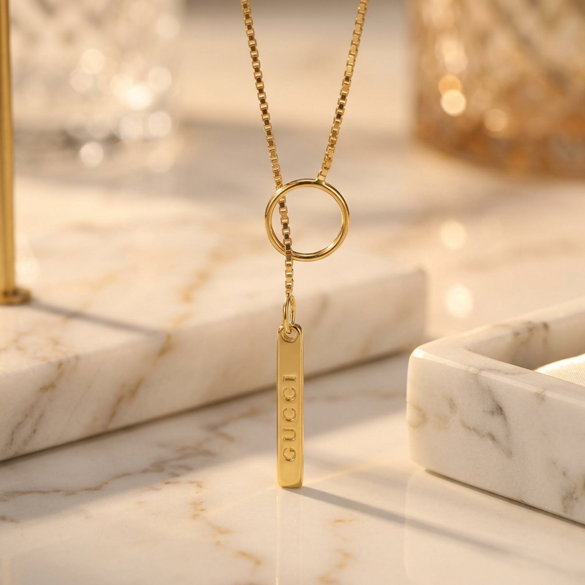 PRE-OWNED Gucci Lariat · 18K Yellow Gold