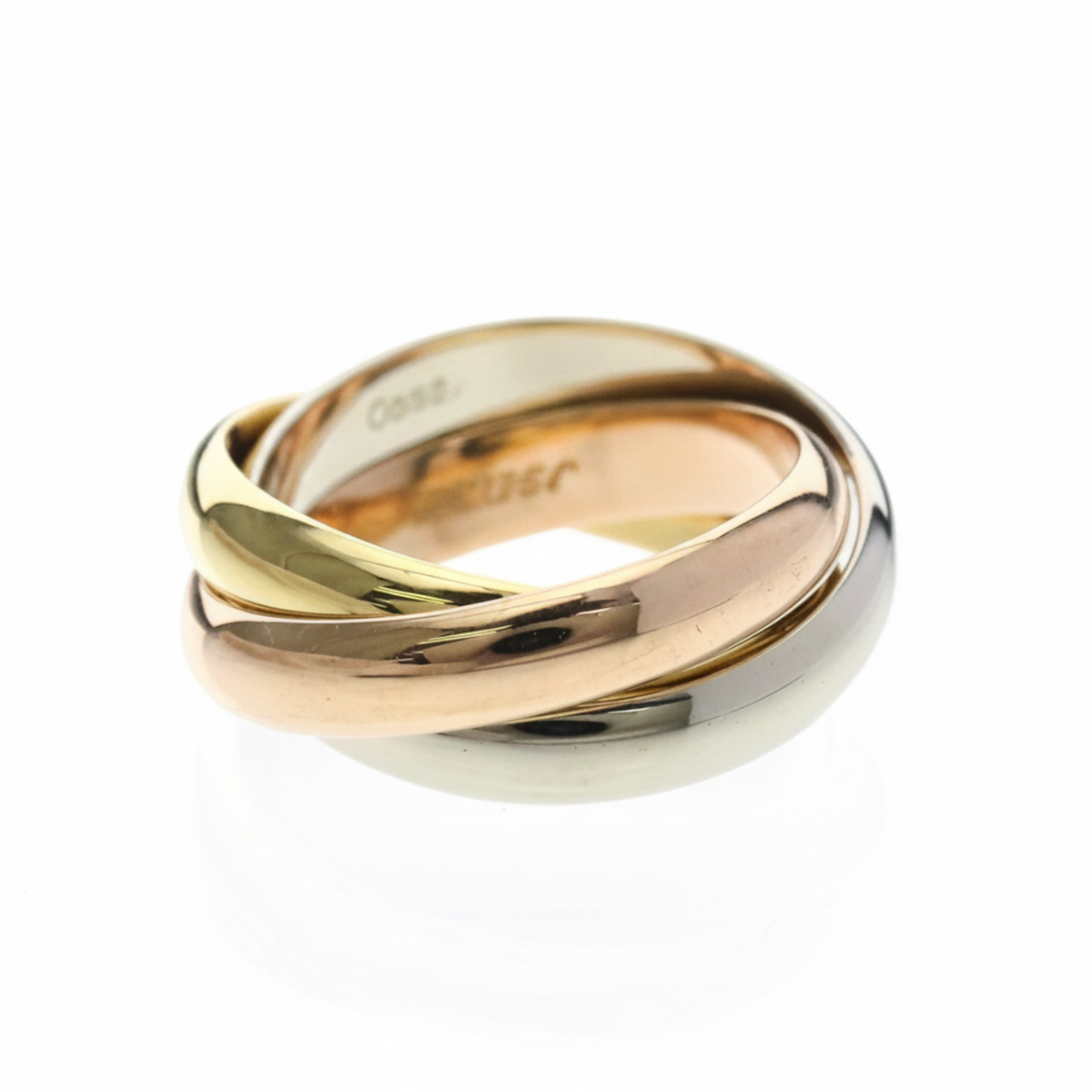 PRE-OWNED Cartier Trinity · Tri-Gold Size 5.25