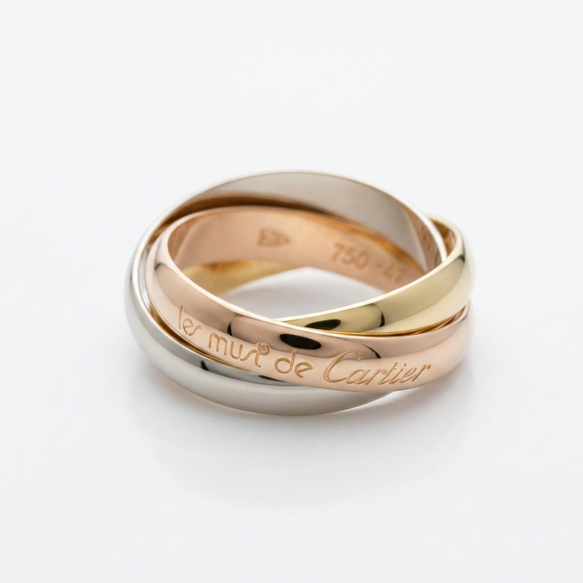 PRE-OWNED Cartier Trinity · Tri-Gold Size 5.75