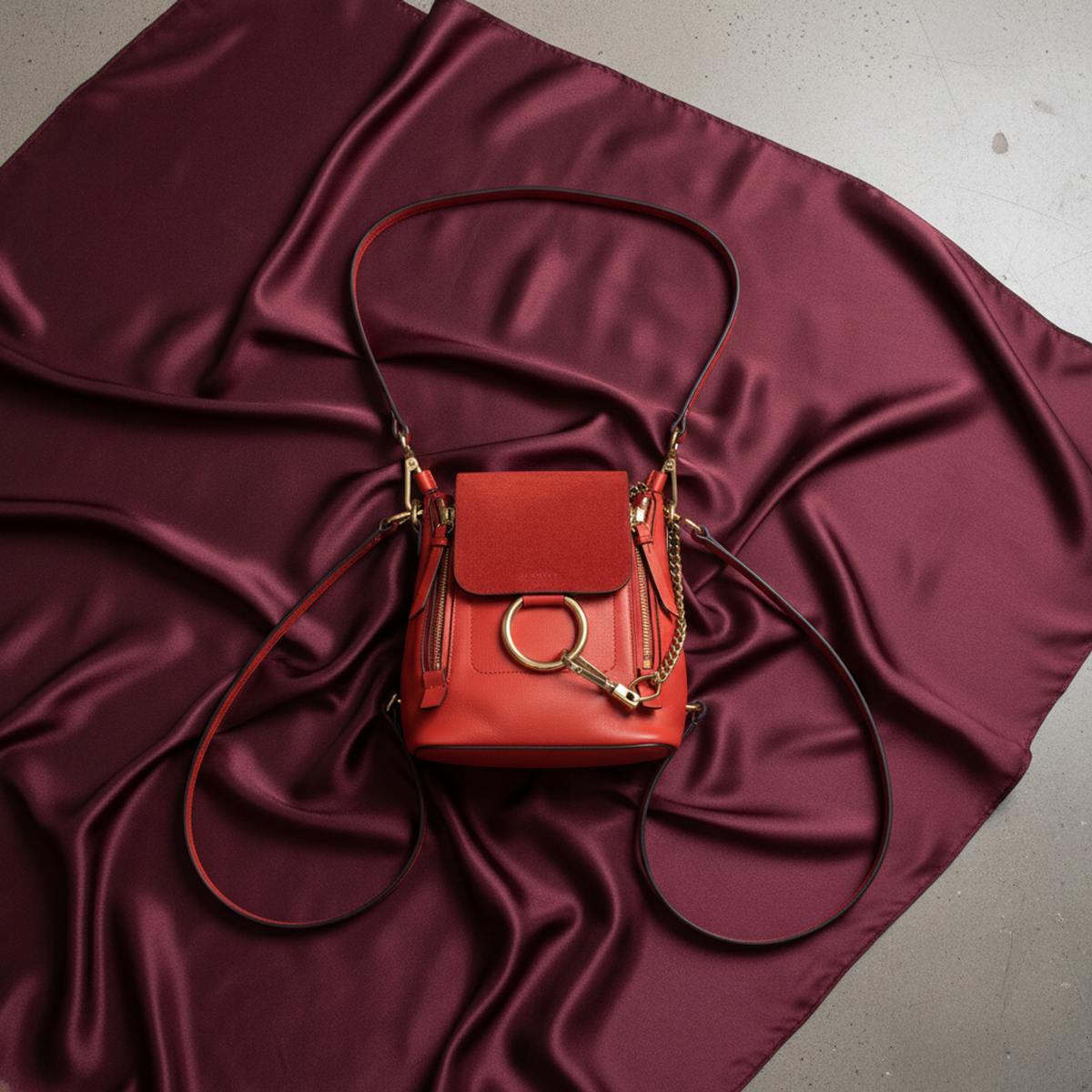 PRE-OWNED Chloé Faye · Suede Backpack