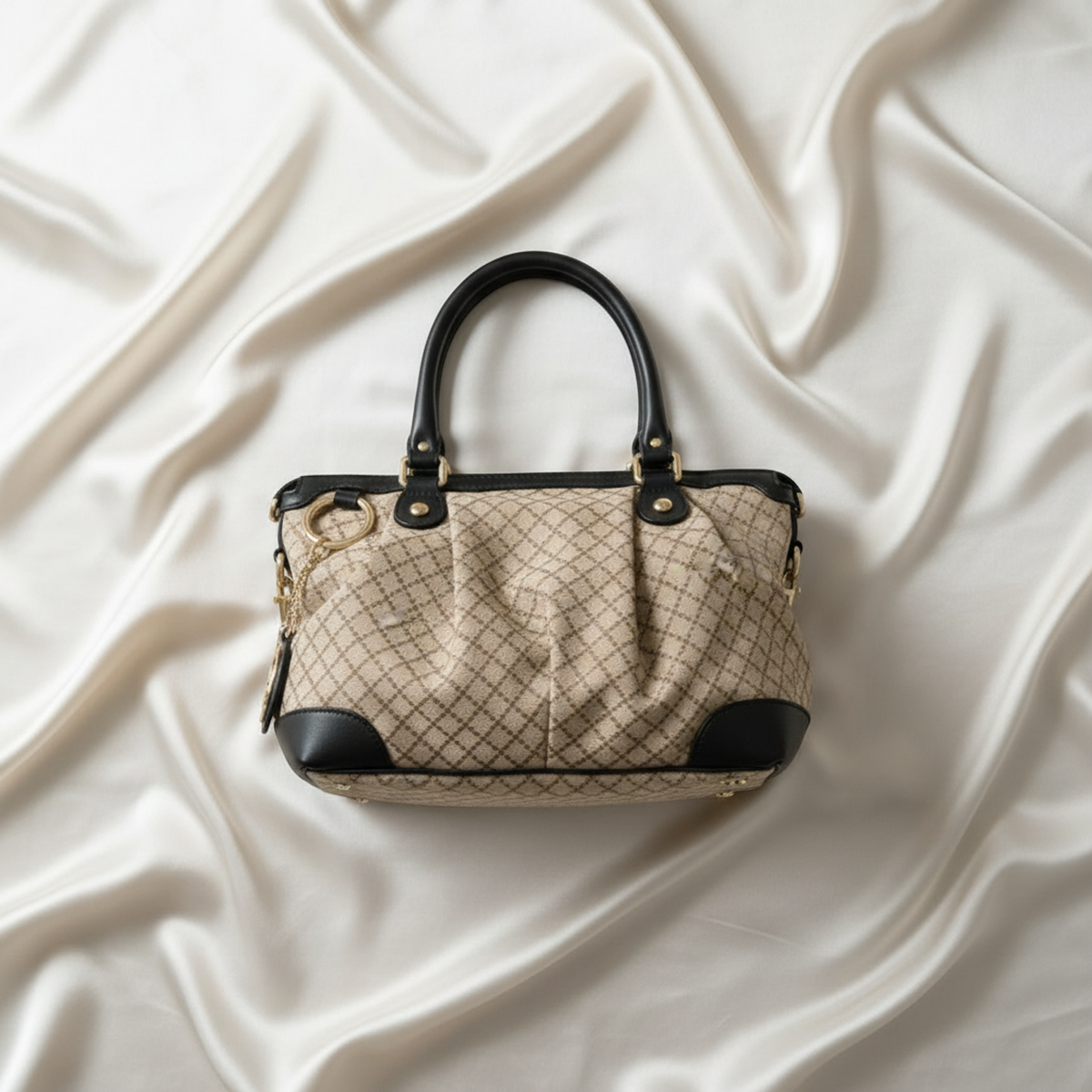 PRE-OWNED Gucci Sukey · Diamante Canvas