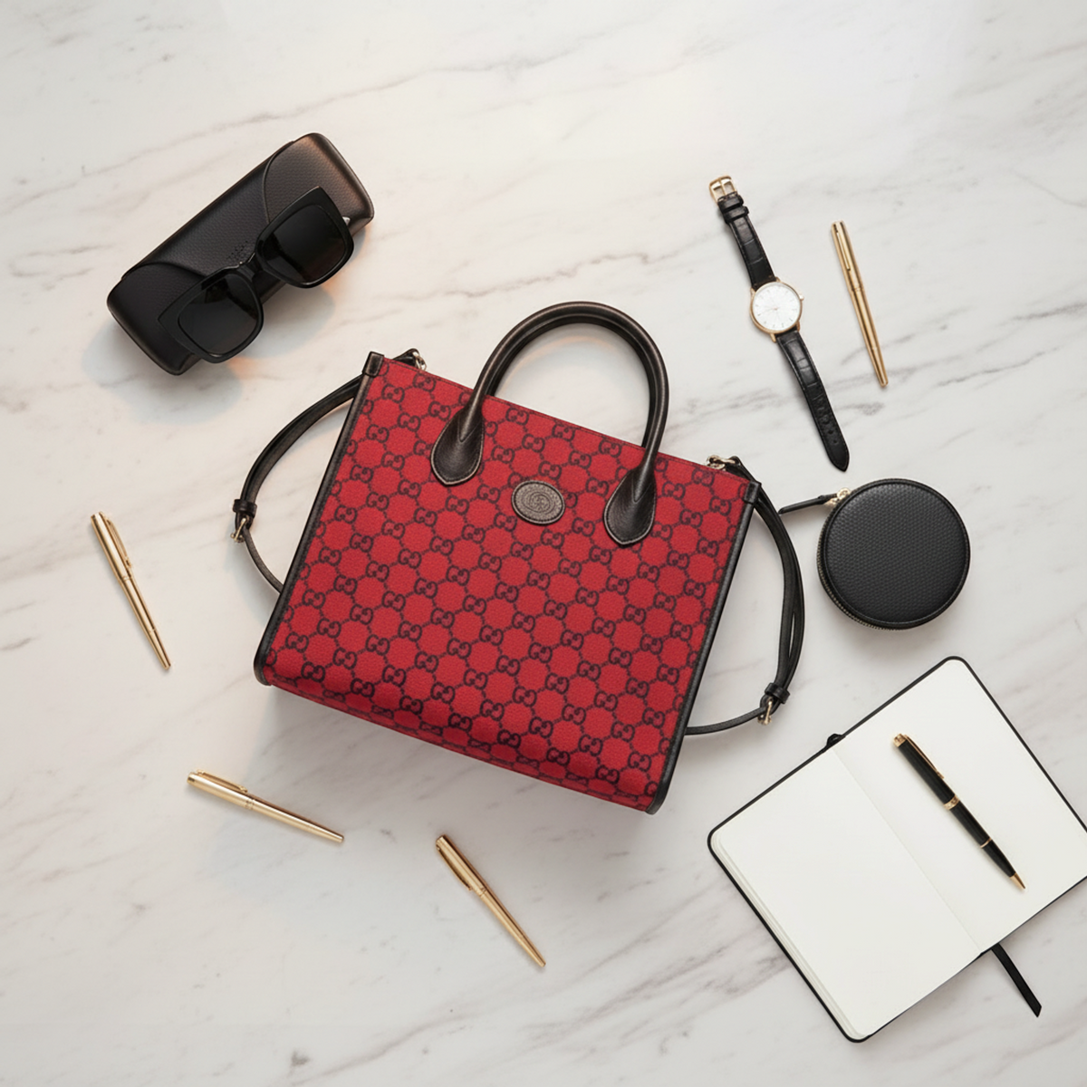 PRE-OWNED Gucci GG Canvas · Interlocking G Small
