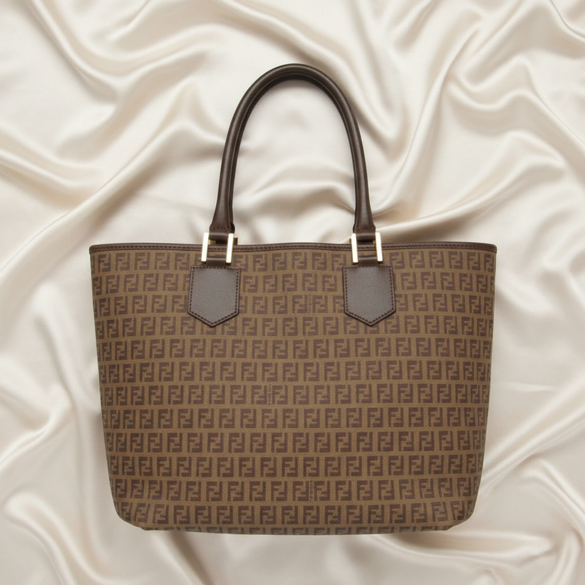 PRE-OWNED Fendi Zucchino · Coated Canvas Tote