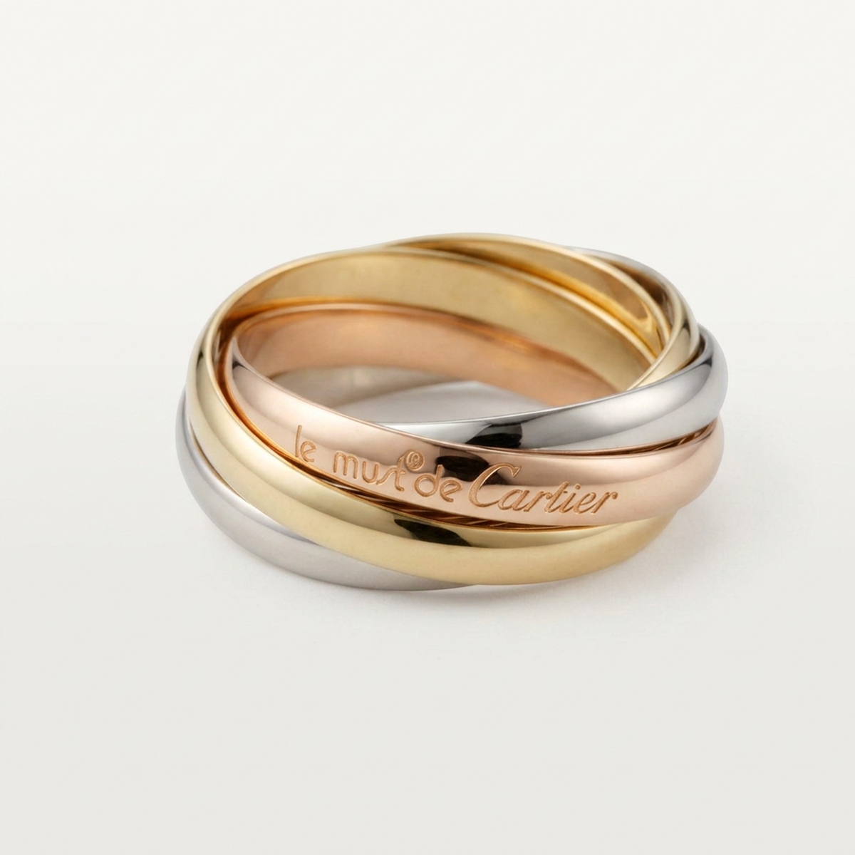 PRE-OWNED Cartier Trinity · Tri-Gold Size 6