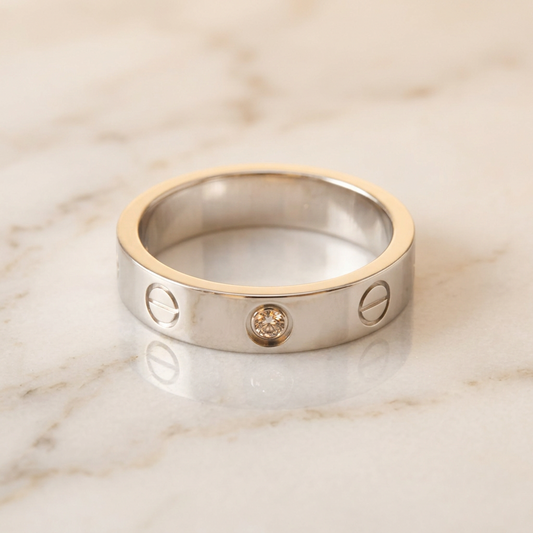 PRE-OWNED Cartier Mini Love · 18K White Gold · Diamond