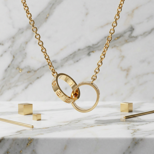 PRE-OWNED Cartier Baby Love Necklace · Rose Gold