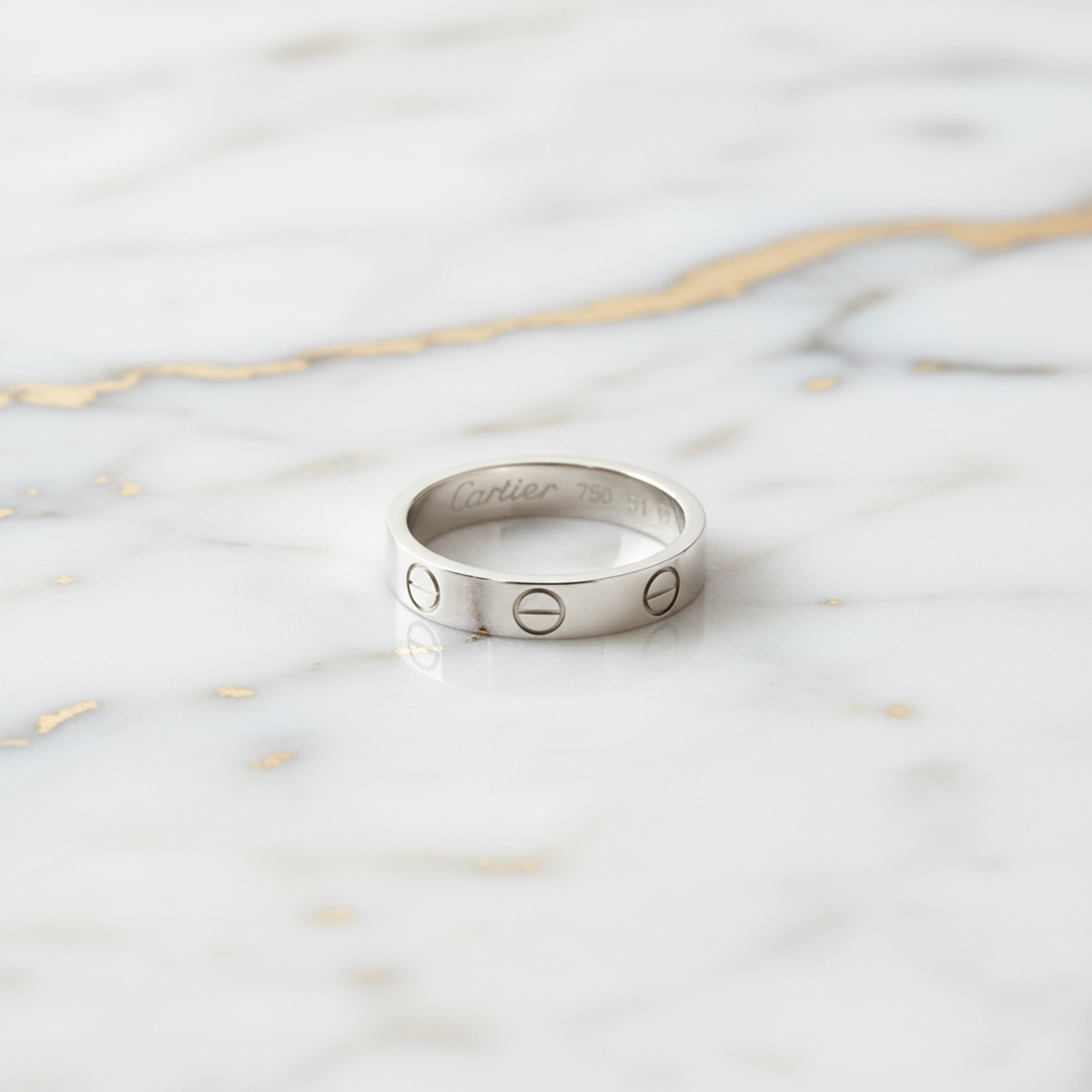 PRE-OWNED Cartier Mini Love · 18K White Gold