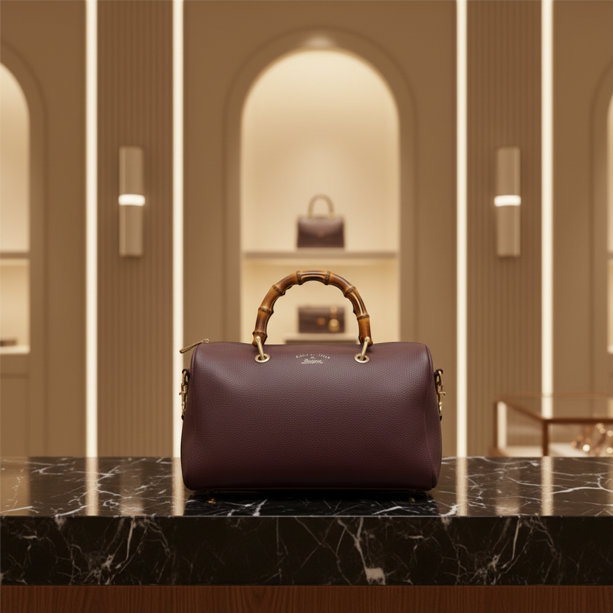 PRE-OWNED Gucci Bamboo · Leather Handbag