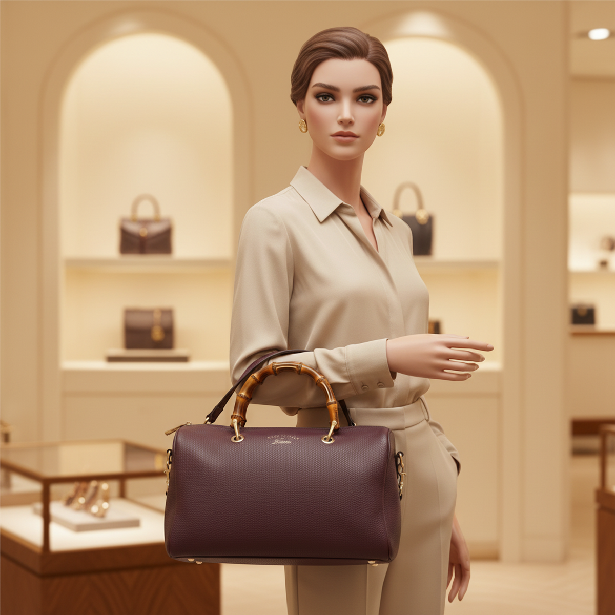 PRE-OWNED Gucci Bamboo · Leather Handbag