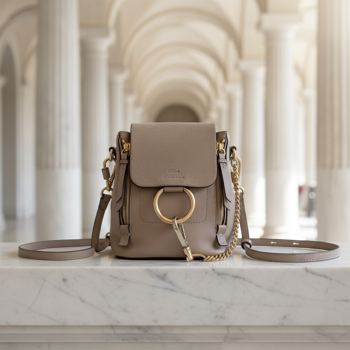 PRE-OWNED Chloé Faye · Leather & Suede Backpack