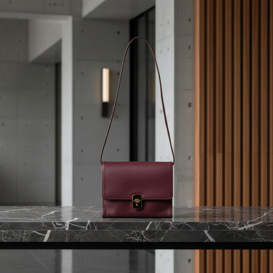 PRE-OWNED Balenciaga · Leather Shoulder Bag · Bordeaux