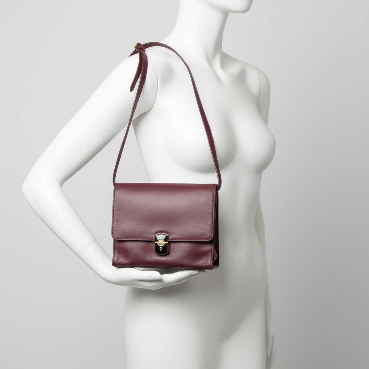 PRE-OWNED Balenciaga · Leather Shoulder Bag · Bordeaux