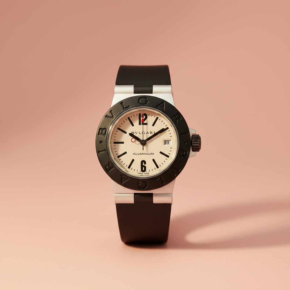 PRE-OWNED Bvlgari Aluminium · Rubber Strap