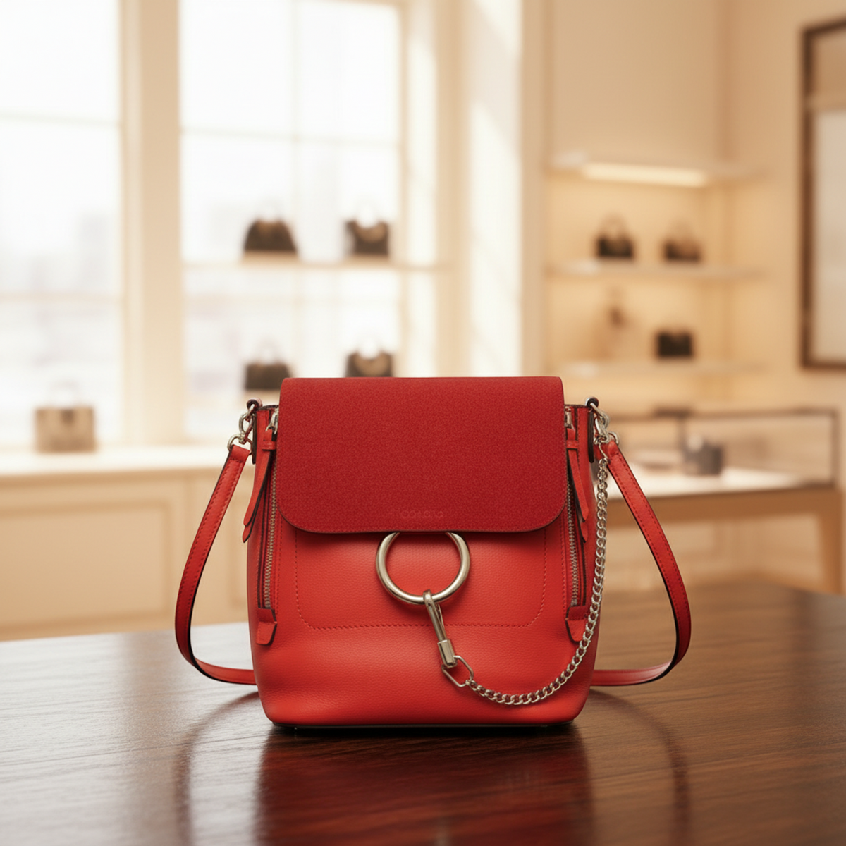 PRE-OWNED Chloé Faye · Leather & Suede Backpack