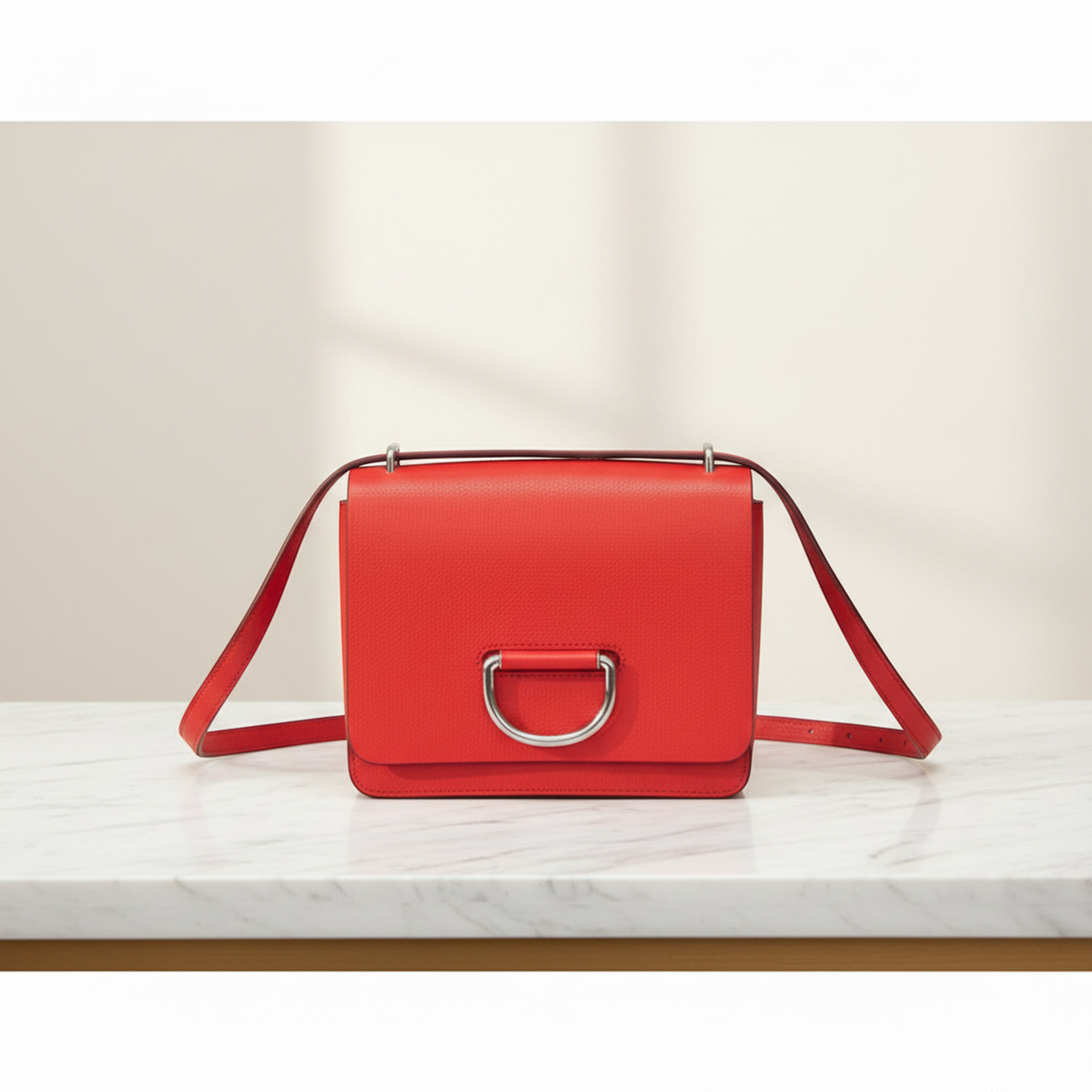 PRE-OWNED Burberry D-Ring · Leather Shoulder Bag