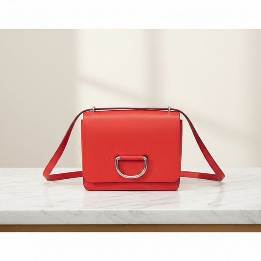 PRE-OWNED Burberry D-Ring · Leather Shoulder Bag