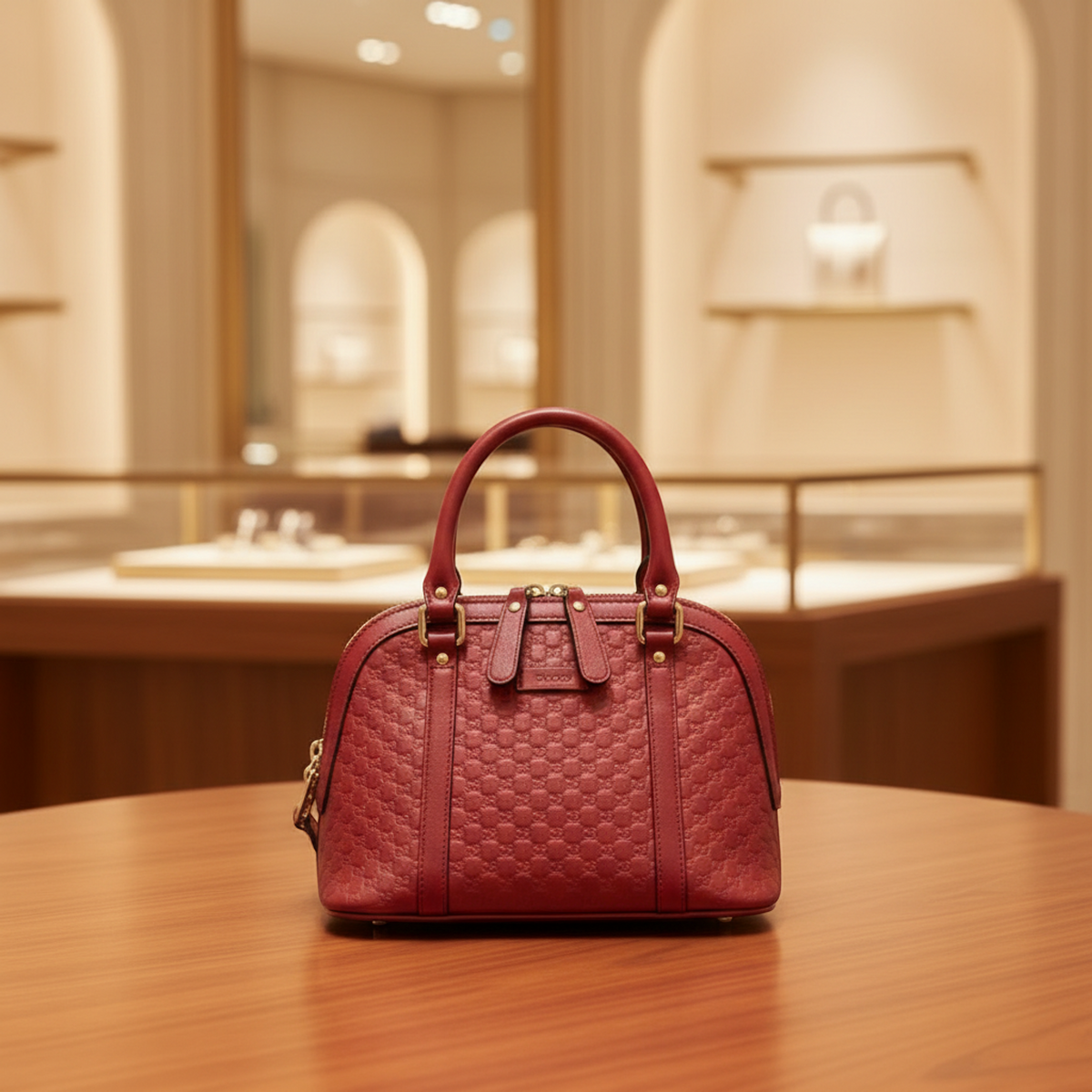 PRE-OWNED Gucci MicroGuccissima · Leather Handbag