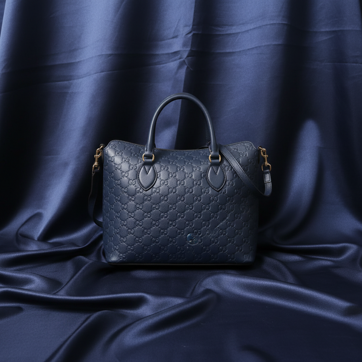 PRE-OWNED Gucci Guccissima · Calfskin · Gold Hardware