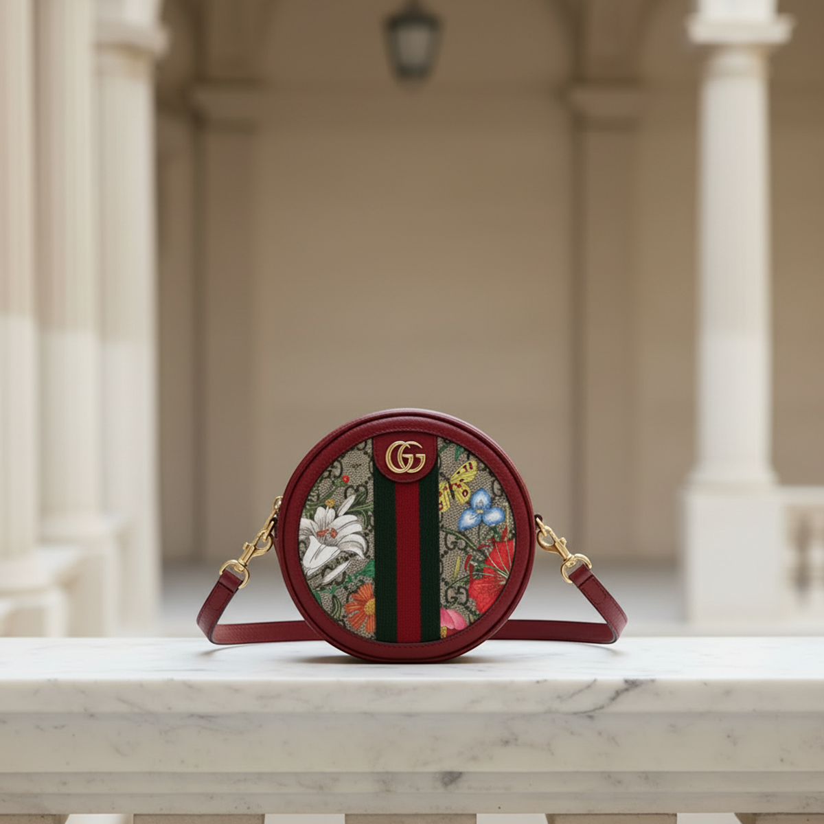 PRE-OWNED Gucci Ophidia GG Flora · Backpack