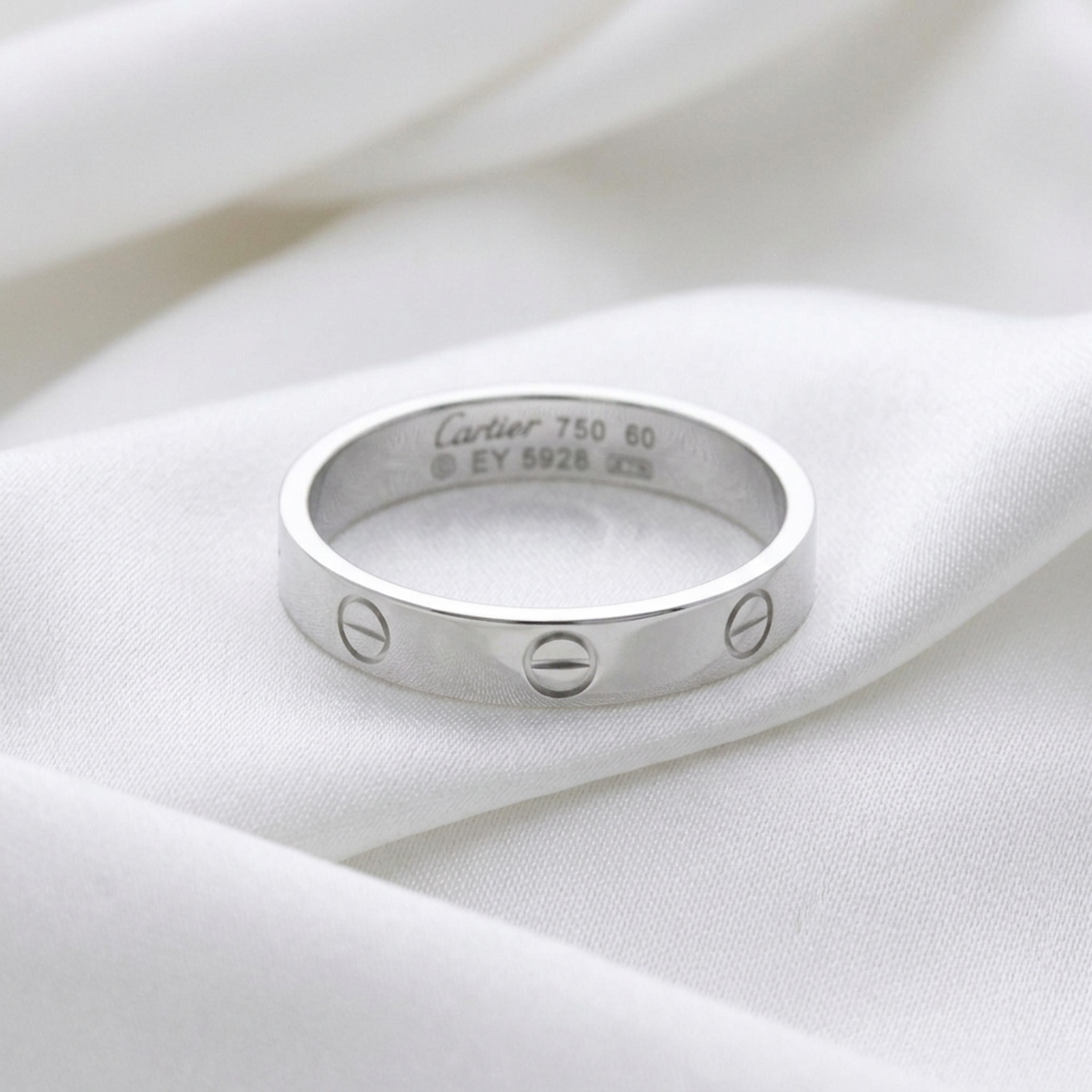 PRE-OWNED Cartier Mini Love Ring · 18K White Gold