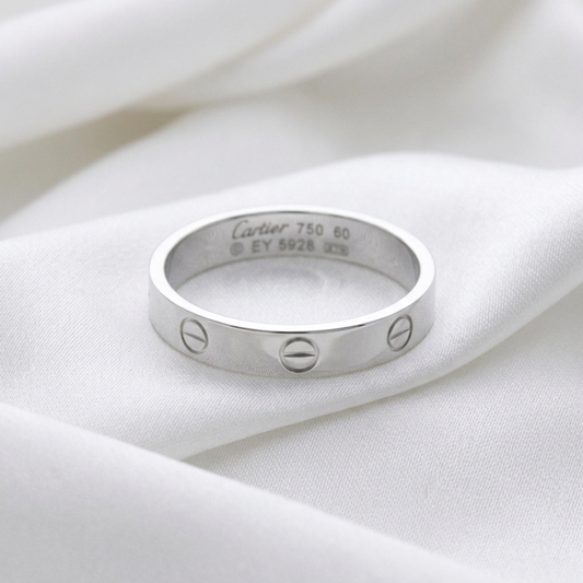 PRE-OWNED Cartier Mini Love Ring · 18K White Gold