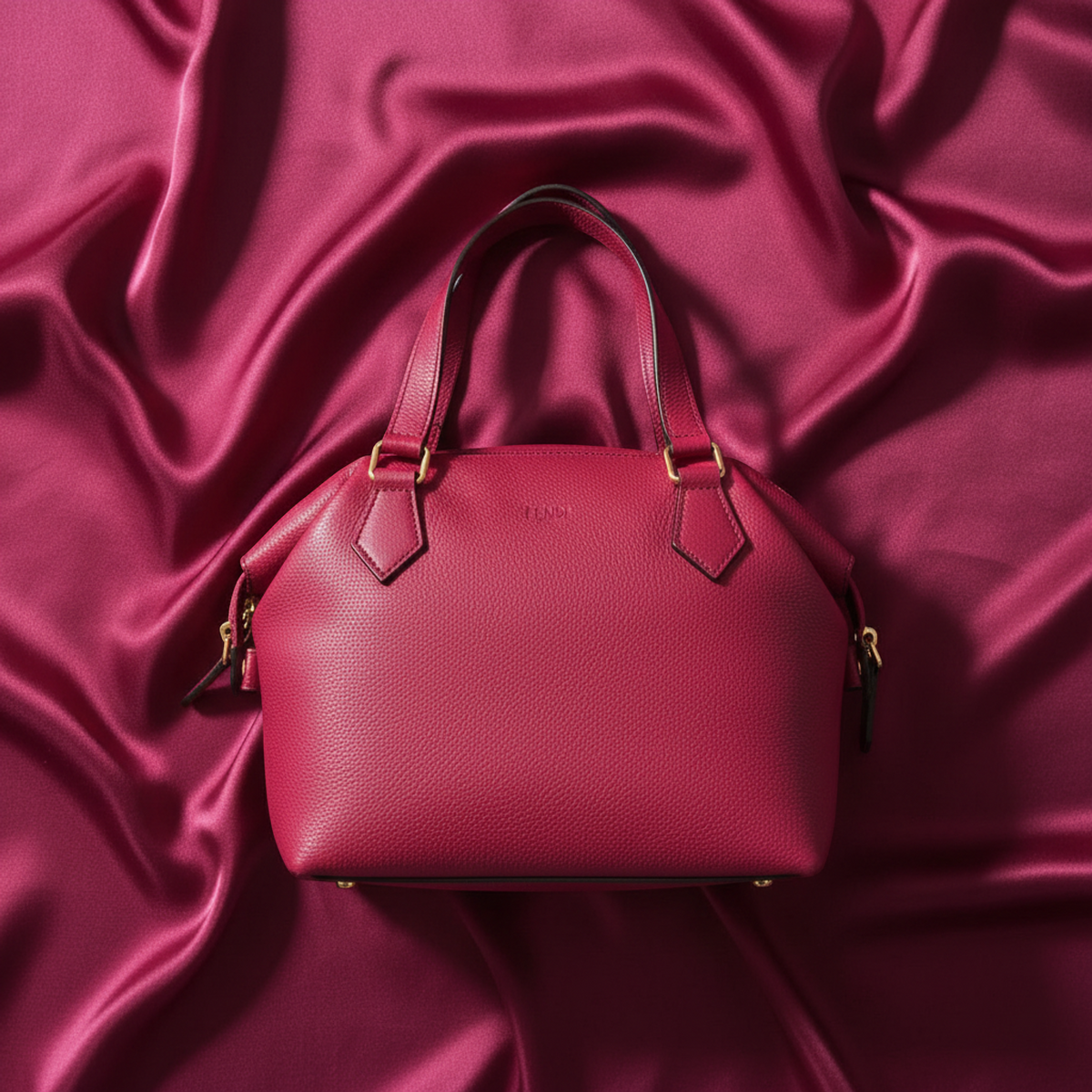 PRE-OWNED Fendi · Leather Handbag · Bordeaux