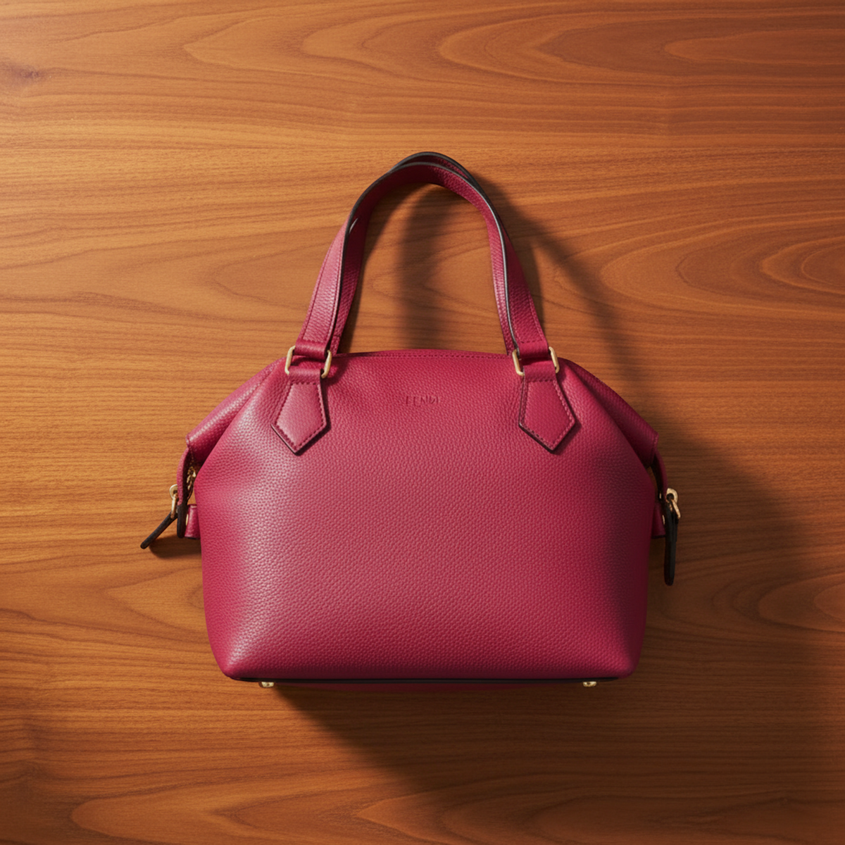 PRE-OWNED Fendi · Leather Handbag · Bordeaux