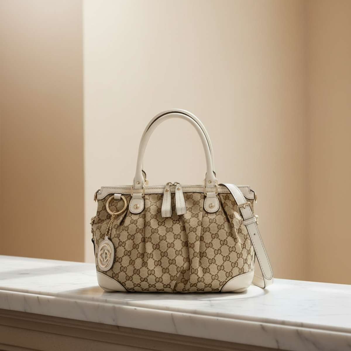 PRE-OWNED Gucci Sukey · GG Canvas