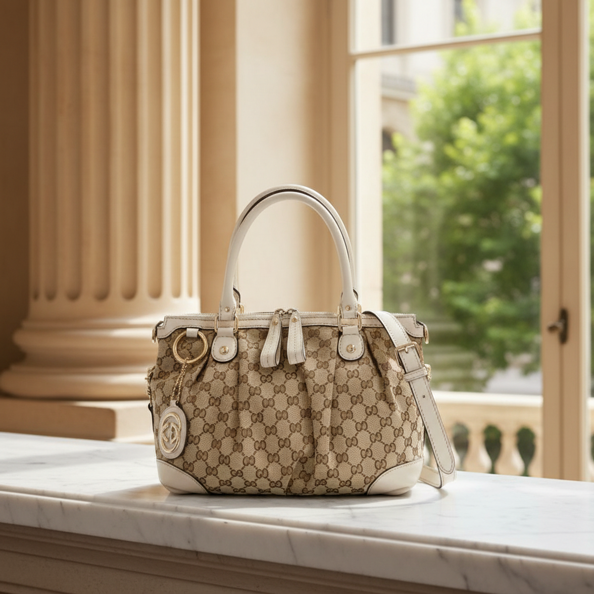PRE-OWNED Gucci Sukey · GG Canvas