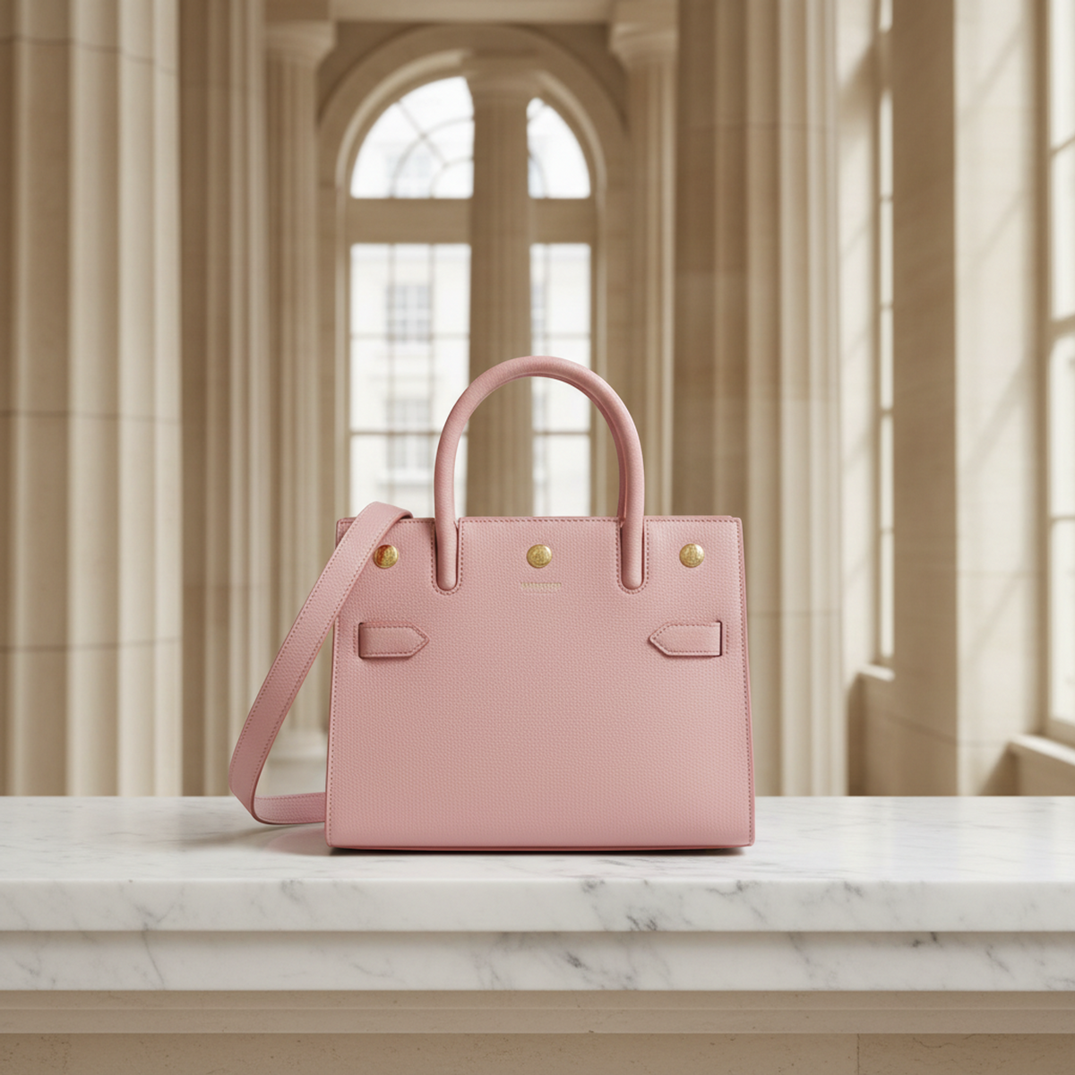 PRE-OWNED Burberry Title · Leather Shoulder Bag